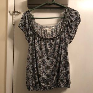 Patterned Short-Sleeve Top